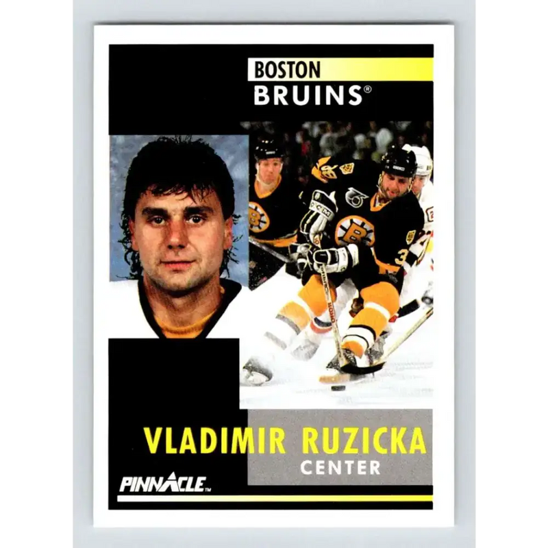 1991-92 Pinnacle #181 Vladimir Ruzicka NM-MT Boston Bruins Hockey Card - Hockey Card Single