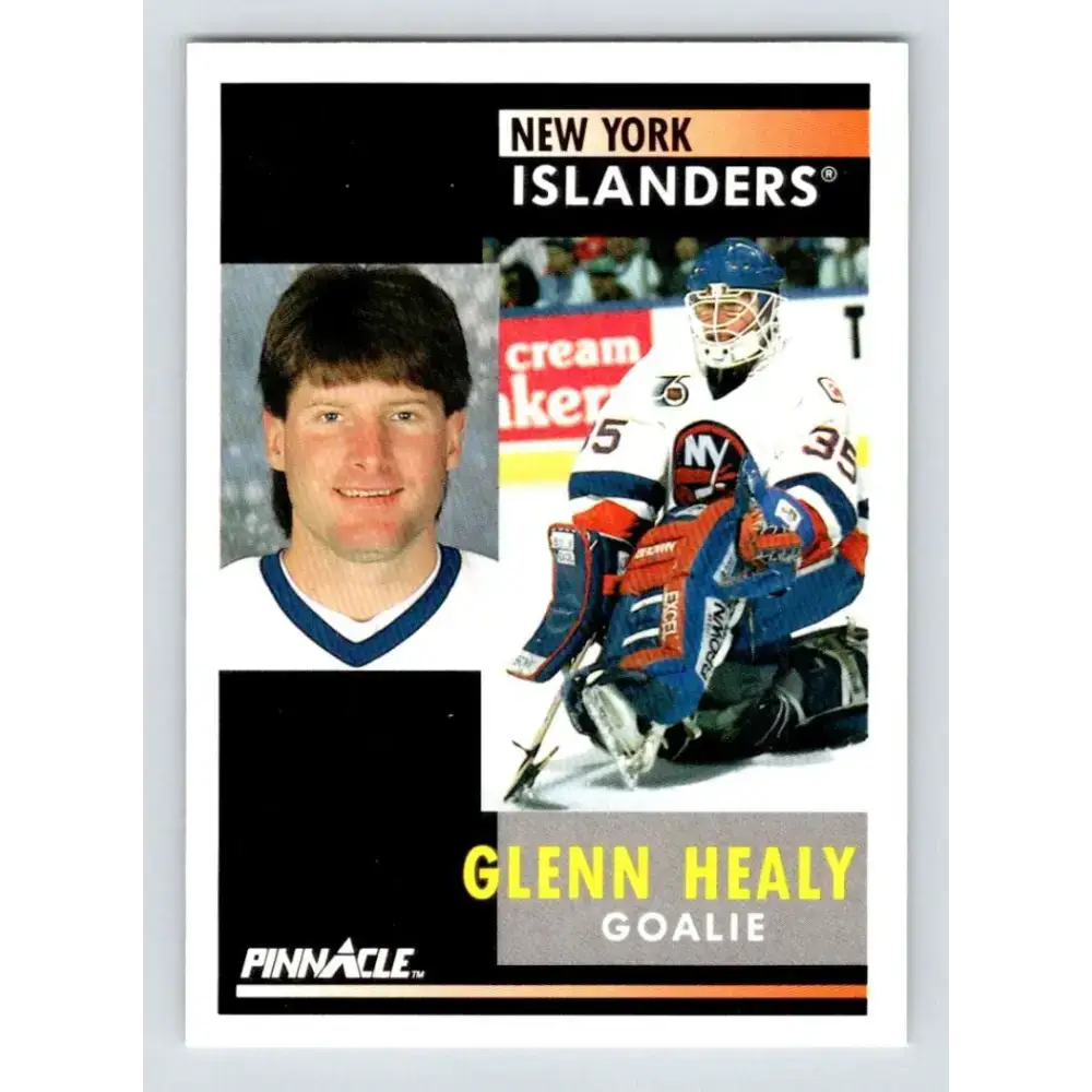1991-92 Pinnacle #185 Glenn Healy NM-MT New York Islanders Hockey Card - Hockey Card Single