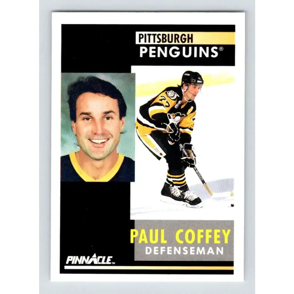 1991-92 Pinnacle #186 Paul Coffey NM-MT Pittsburgh Penguins Hockey Card - Hockey Card Single