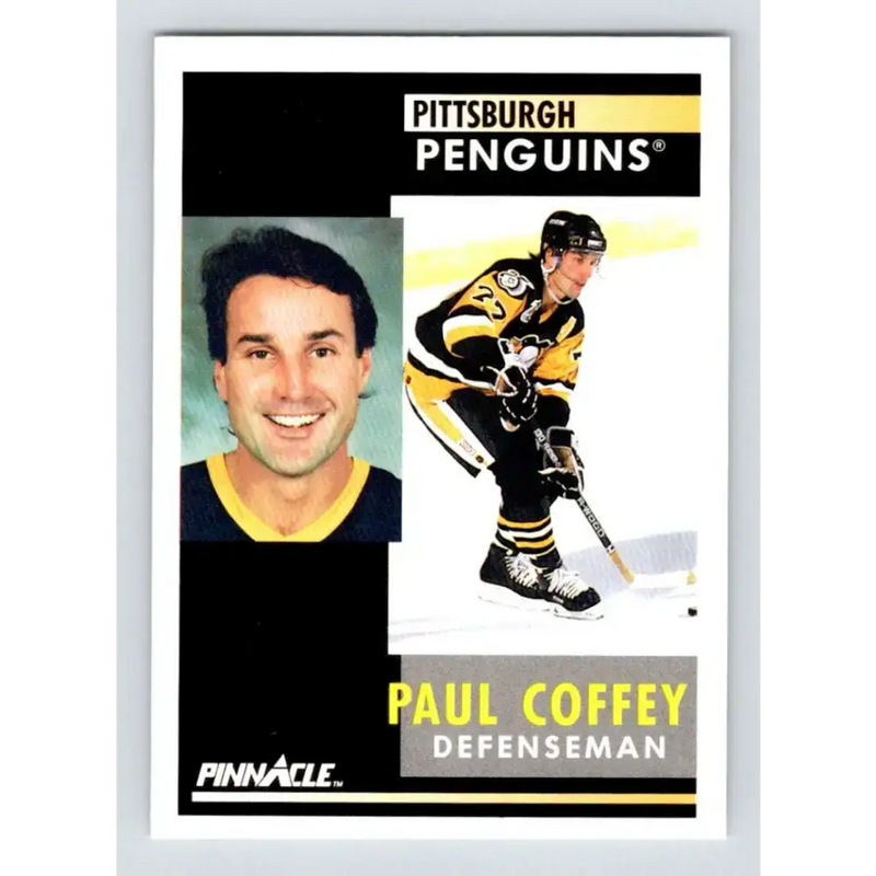 1991-92 Pinnacle #186 Paul Coffey NM-MT Pittsburgh Penguins Hockey Card - Hockey Card Single