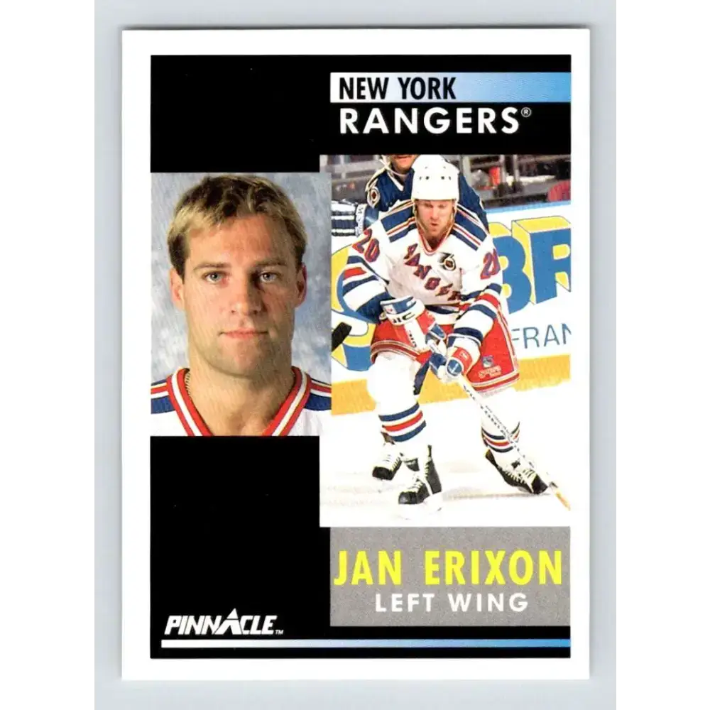 1991-92 Pinnacle #187 Jan Erixon NM-MT New York Rangers Hockey Card - Hockey Card Single