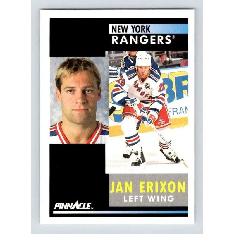 1991-92 Pinnacle #187 Jan Erixon NM-MT New York Rangers Hockey Card - Hockey Card Single