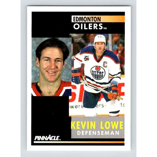1991-92 Pinnacle #188 Kevin Lowe NM-MT Edmonton Oilers Hockey Card - Hockey Card Single