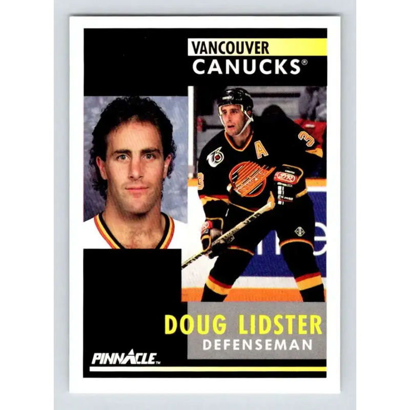 1991-92 Pinnacle #189 Doug Lidster NM-MT Vancouver Canucks Hockey Card - Hockey Card Single