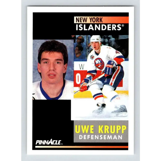 1991-92 Pinnacle #19 Uwe Krupp NM-MT New York Islanders Hockey Card - Hockey Card Single