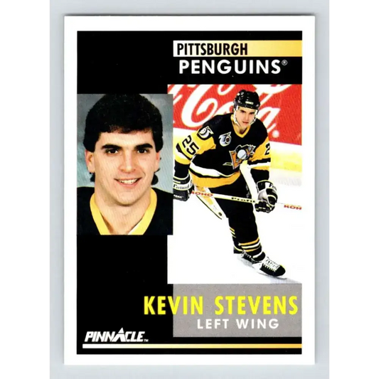 1991-92 Pinnacle #191 Kevin Stevens NM-MT Pittsburgh Penguins Hockey Card - Hockey Card Single