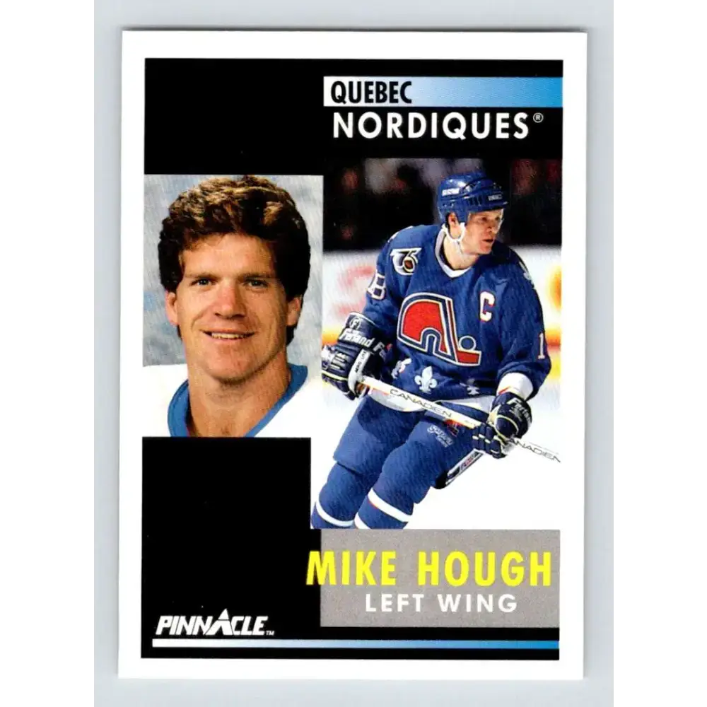 1991-92 Pinnacle #194 Mike Hough NM-MT Quebec Nordiques Hockey Card - Hockey Card Single