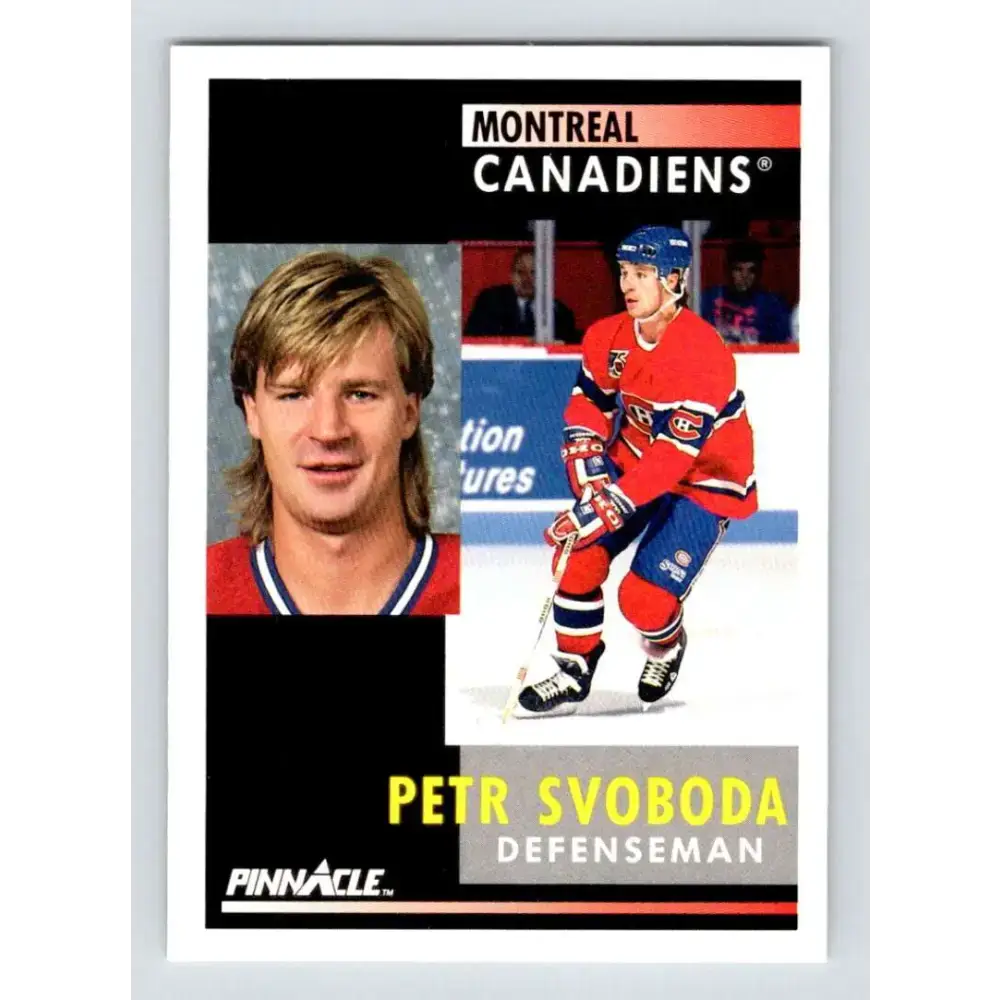 1991-92 Pinnacle #197 Petr Svoboda NM-MT Montreal Canadiens Hockey Card - Hockey Card Single
