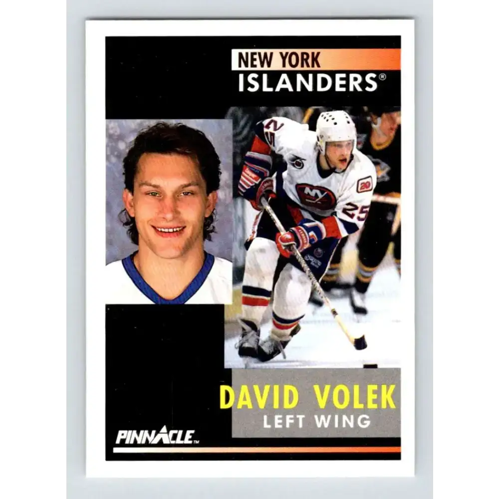 1991-92 Pinnacle #198 David Volek NM-MT New York Islanders Hockey Card - Hockey Card Single