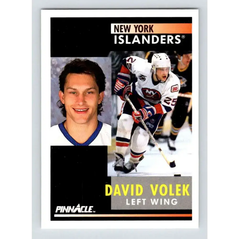 1991-92 Pinnacle #198 David Volek NM-MT New York Islanders Hockey Card - Hockey Card Single