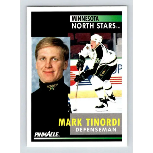 1991-92 Pinnacle #199 Mark Tinordi NM-MT Minnesota North Stars Hockey Card - Hockey Card Single