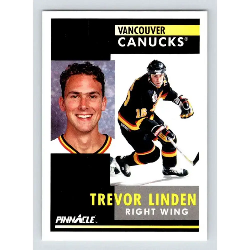 1991-92 Pinnacle #2 Trevor Linden NM-MT Vancouver Canucks Hockey Card - Hockey Card Single