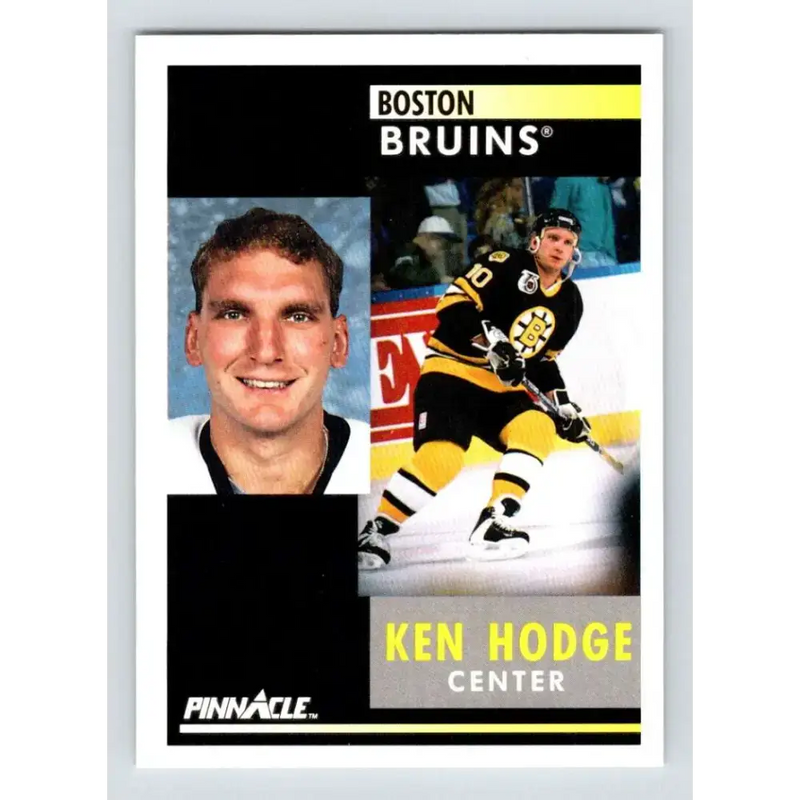 1991-92 Pinnacle #203 Ken Hodge Jr. NM-MT Boston Bruins Hockey Card - Hockey Card Single