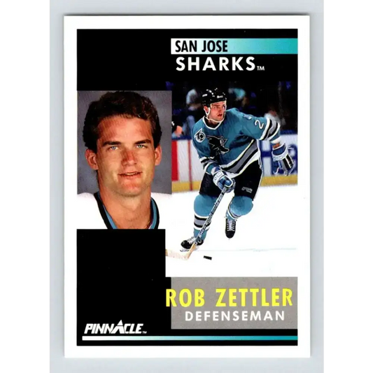1991-92 Pinnacle #213 Rob Zettler NM-MT San Jose Sharks Hockey Card - Hockey Card Single