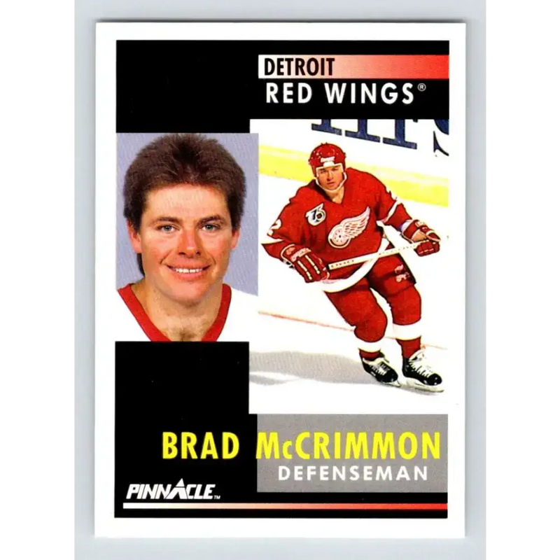 1991-92 Pinnacle #214 Brad McCrimmon NM-MT Detroit Red Wings Hockey Card - Hockey Card Single