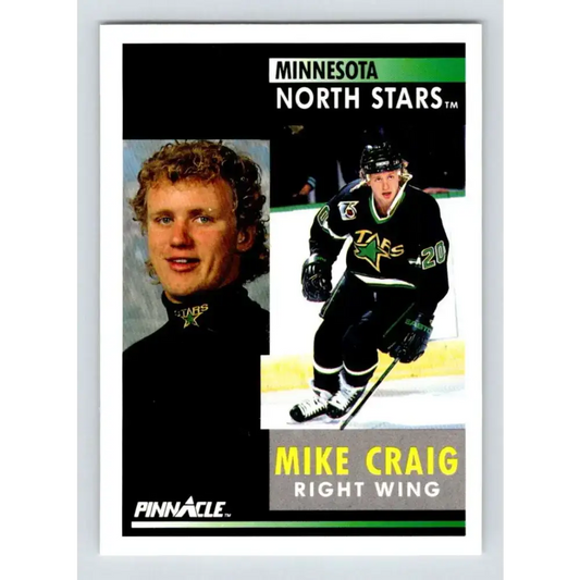 1991-92 Pinnacle #219 Mike Craig NM-MT Minnesota North Stars Hockey Card - Hockey Card Single