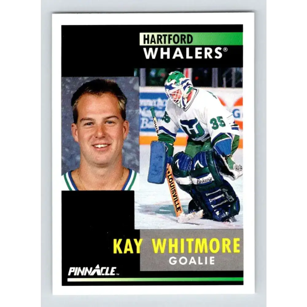 1991-92 Pinnacle #22 Kay Whitmore NM-MT Hartford Whalers Hockey Card - Hockey Card Single