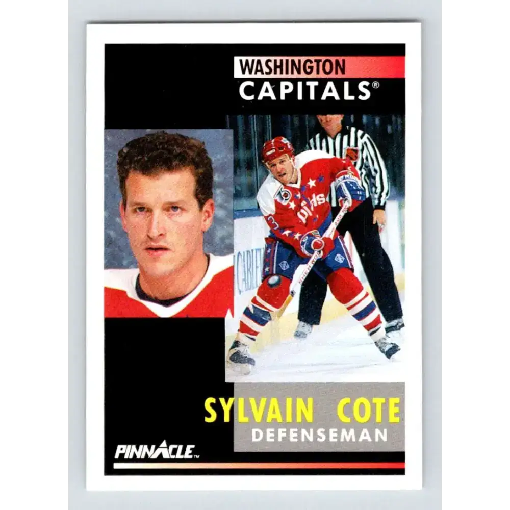 1991-92 Pinnacle #221 Sylvain Cote NM-MT Washington Capitals Hockey Card - Hockey Card Single