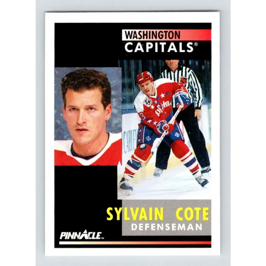 1991-92 Pinnacle #221 Sylvain Cote NM-MT Washington Capitals Hockey Card - Hockey Card Single
