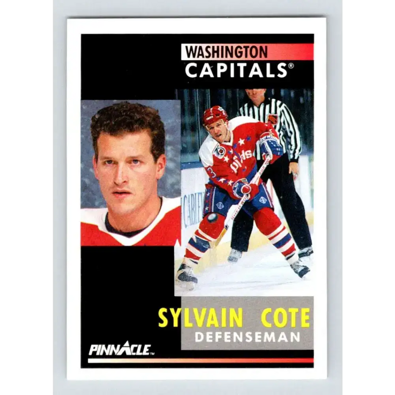 1991-92 Pinnacle #221 Sylvain Cote NM-MT Washington Capitals Hockey Card - Hockey Card Single