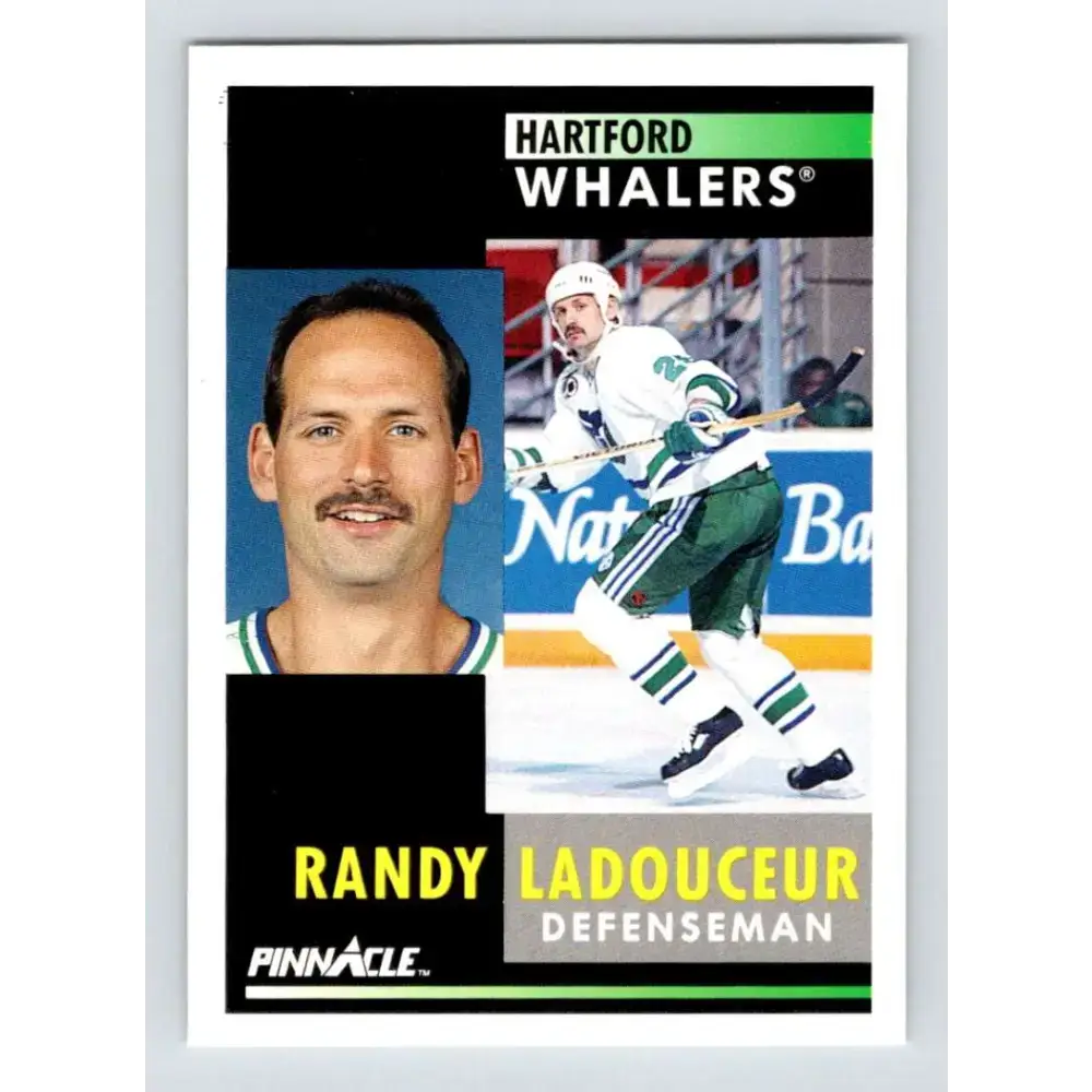 1991-92 Pinnacle #224 Randy Ladouceur NM-MT Hartford Whalers Hockey Card - Hockey Card Single