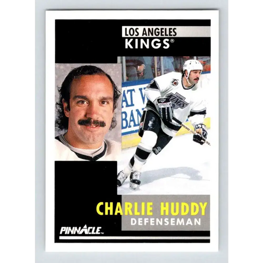 1991-92 Pinnacle #225 Charlie Huddy NM-MT Los Angeles Kings Hockey Card - Hockey Card Single