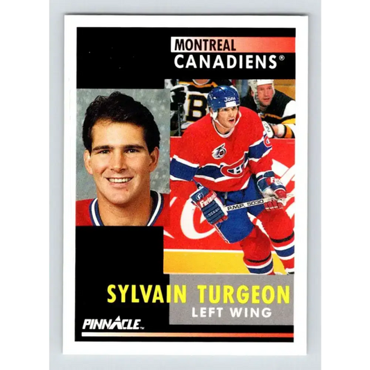 1991-92 Pinnacle #226 Sylvain Turgeon NM-MT Montreal Canadiens Hockey Card - Hockey Card Single