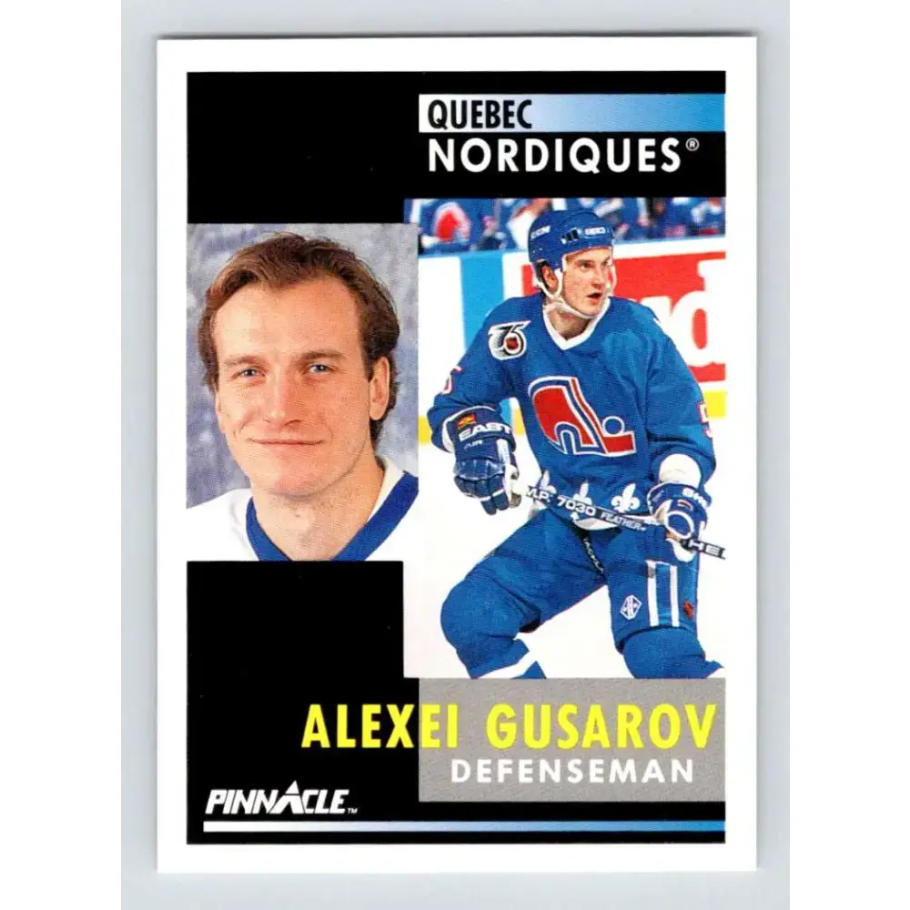 1991-92 Pinnacle #230 Alexei Gusarov NM-MT RC Rookie Quebec Nordiques Hockey Card - Hockey Card Single