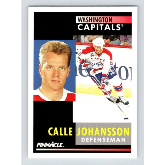 1991-92 Pinnacle #232 Calle Johansson NM-MT Washington Capitals Hockey Card - Hockey Card Single