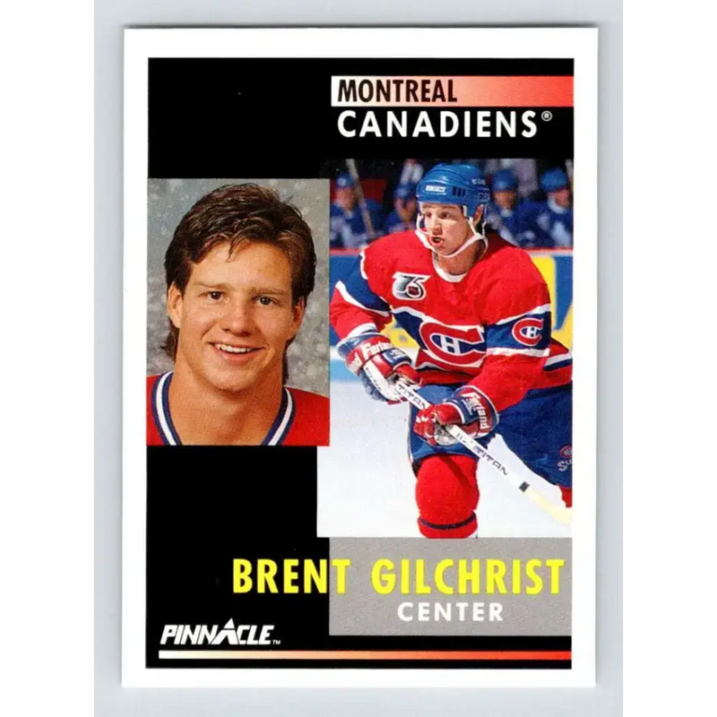 1991-92 Pinnacle #236 Brent Gilchrist NM-MT Montreal Canadiens Hockey Card - Hockey Card Single