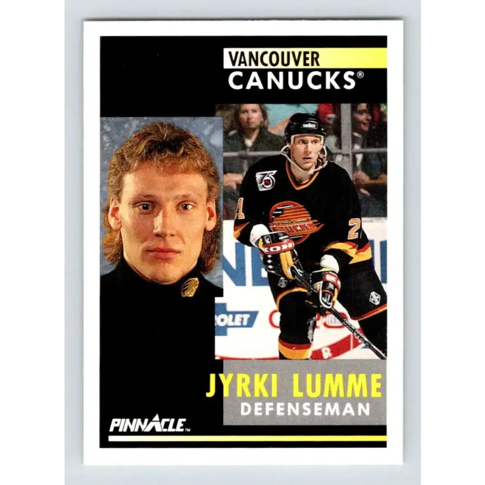 1991-92 Pinnacle #237 Jyrki Lumme NM-MT Vancouver Canucks Hockey Card - Hockey Card Single