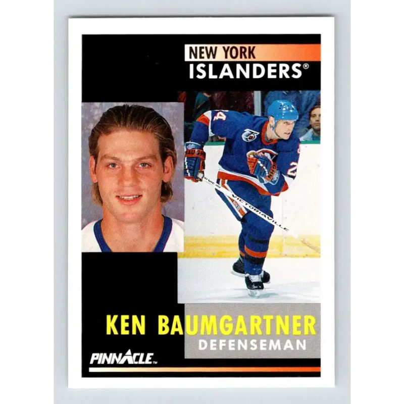 1991-92 Pinnacle #239 Ken Baumgartner NM-MT New York Islanders Hockey Card - Hockey Card Single