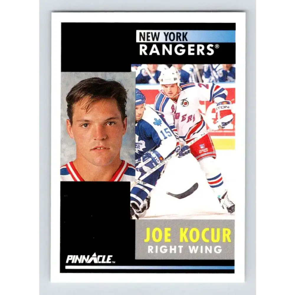 1991-92 Pinnacle #240 Joey Kocur NM-MT New York Rangers Hockey Card - Hockey Card Single