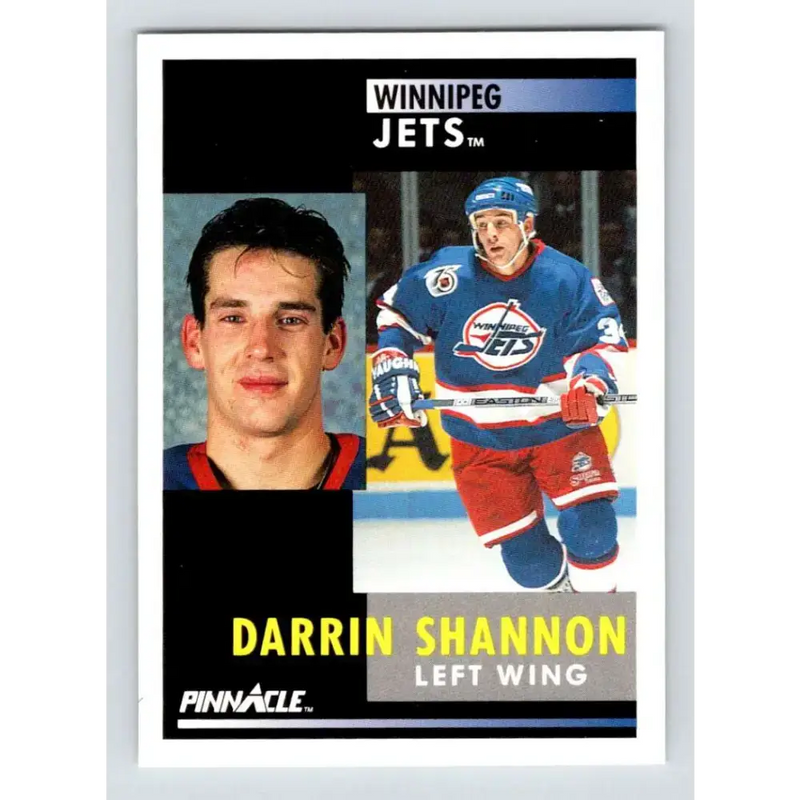 1991-92 Pinnacle #243 Darrin Shannon NM-MT Winnipeg Jets Hockey Card - Hockey Card Single