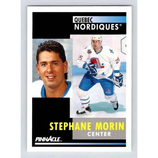 1991-92 Pinnacle #245 Stephane Morin NM-MT Quebec Nordiques Hockey Card - Hockey Card Single