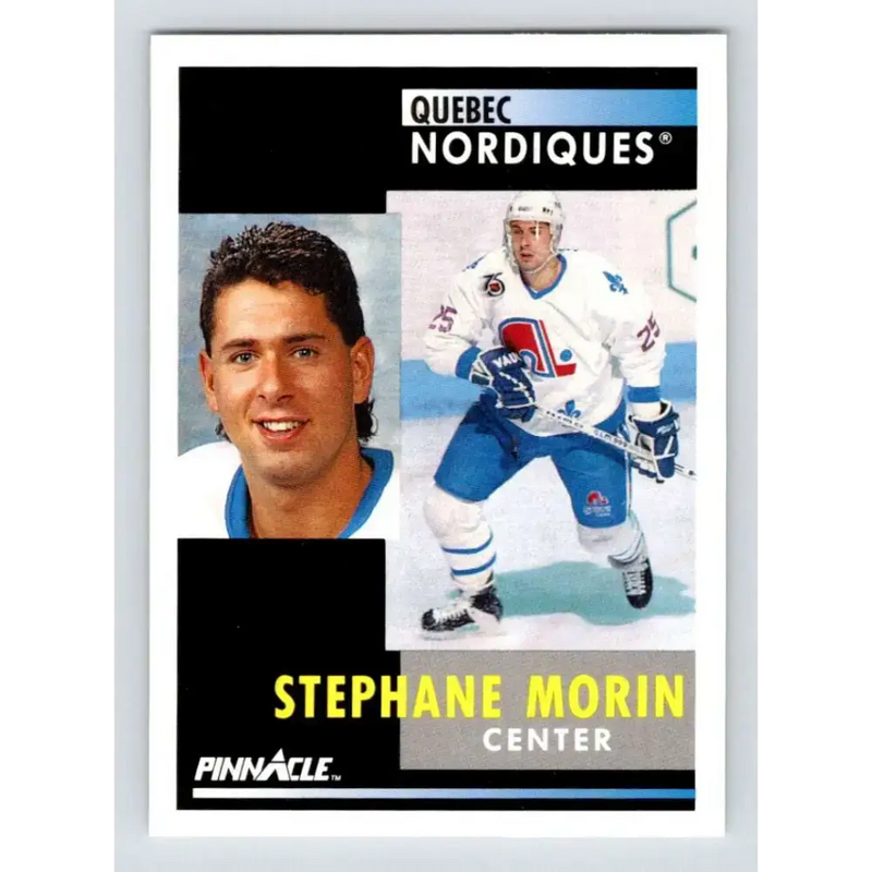 1991-92 Pinnacle #245 Stephane Morin NM-MT Quebec Nordiques Hockey Card - Hockey Card Single