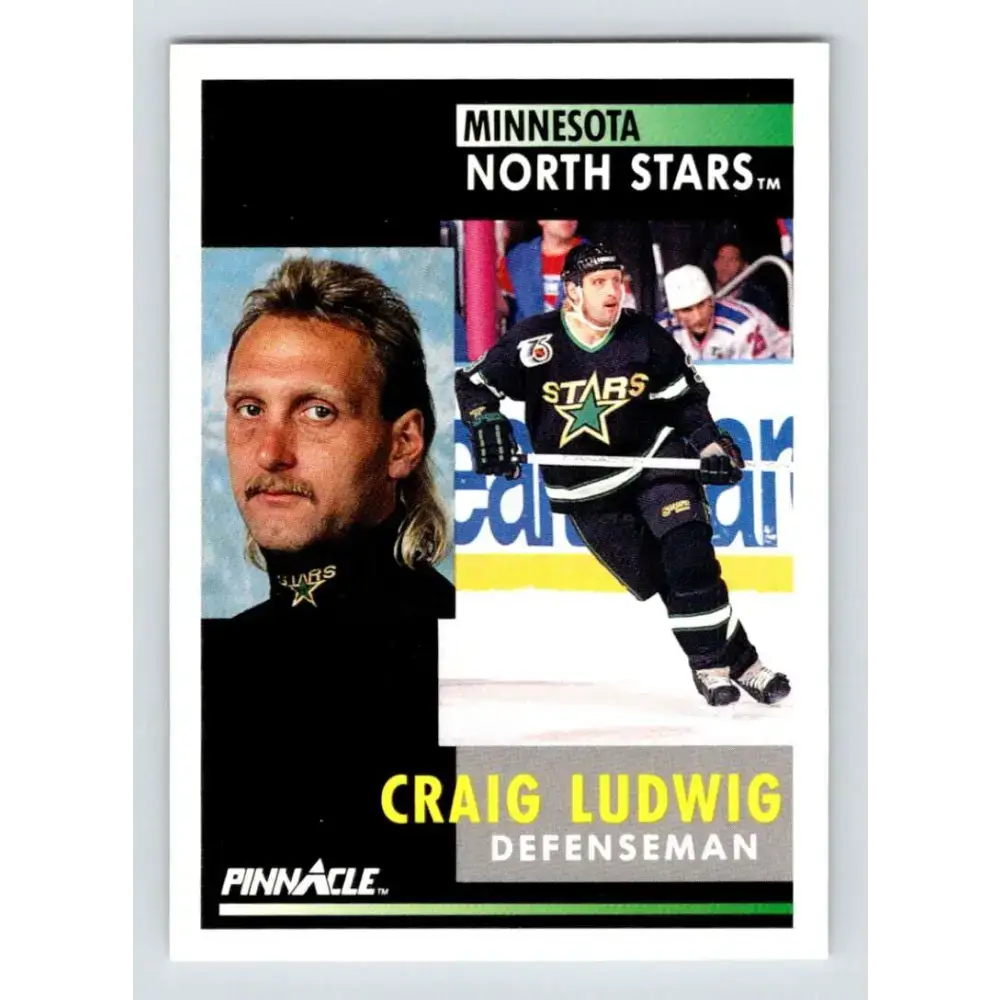 1991-92 Pinnacle #248 Craig Ludwig NM-MT Minnesota North Stars Hockey Card - Hockey Card Single