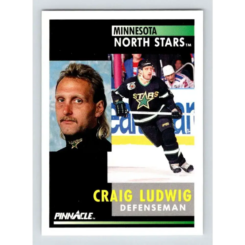 1991-92 Pinnacle #248 Craig Ludwig NM-MT Minnesota North Stars Hockey Card - Hockey Card Single