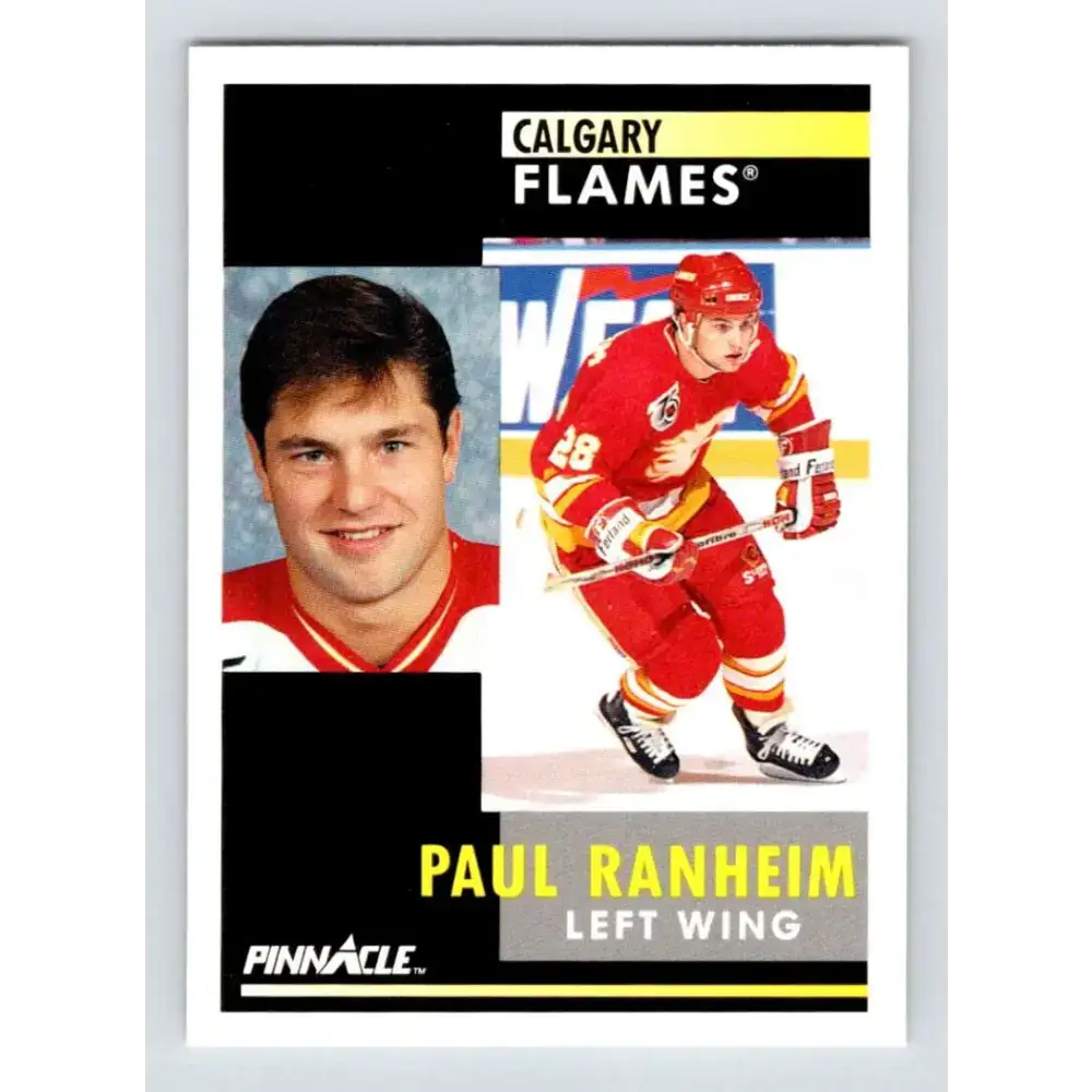 1991-92 Pinnacle #252 Paul Ranheim NM-MT Calgary Flames Hockey Card - Hockey Card Single