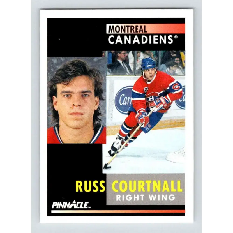 1991-92 Pinnacle #254 Russ Courtnall NM-MT Montreal Canadiens Hockey Card - Hockey Card Single