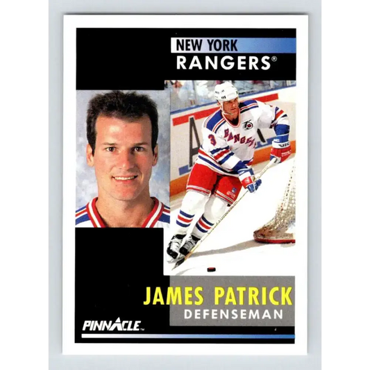1991-92 Pinnacle #26 James Patrick NM-MT New York Rangers Hockey Card - Hockey Card Single