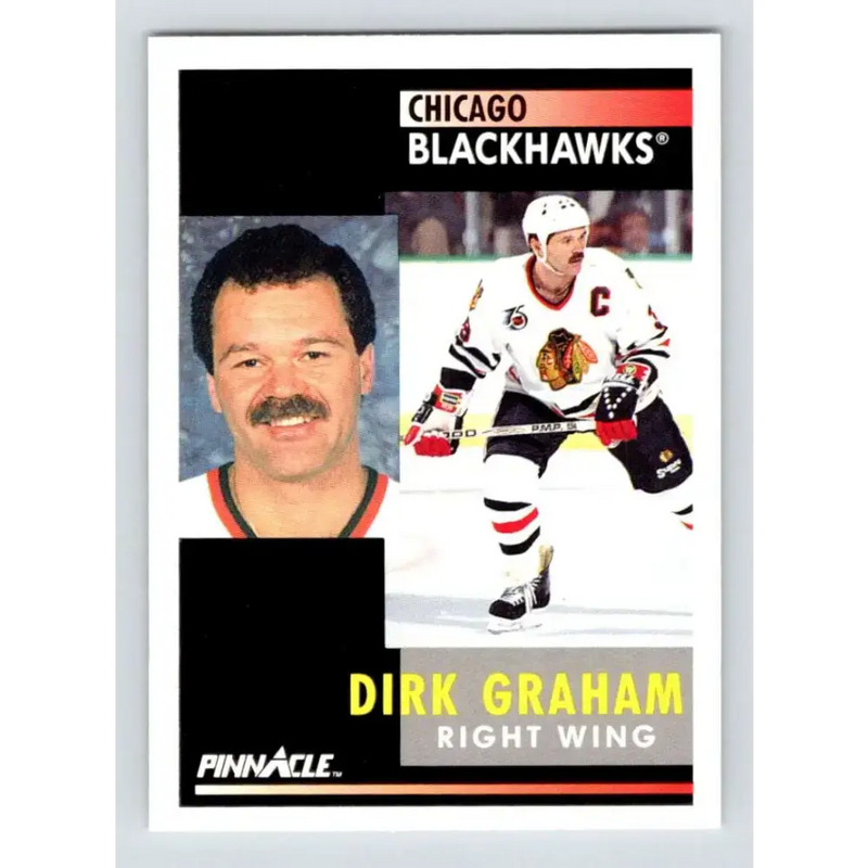 1991-92 Pinnacle #261 Dirk Graham NM-MT Chicago Blackhawks Hockey Card - Hockey Card Single