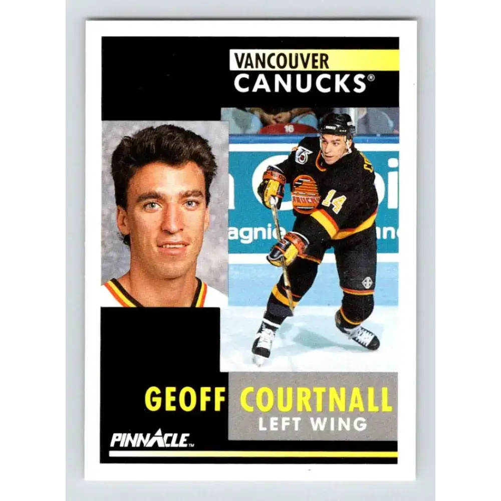 1991-92 Pinnacle #263 Geoff Courtnall NM-MT Vancouver Canucks Hockey Card - Hockey Card Single