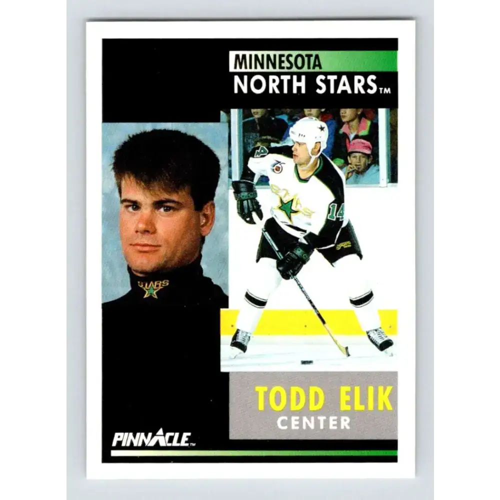 1991-92 Pinnacle #264 Todd Elik NM-MT Minnesota North Stars Hockey Card - Hockey Card Single