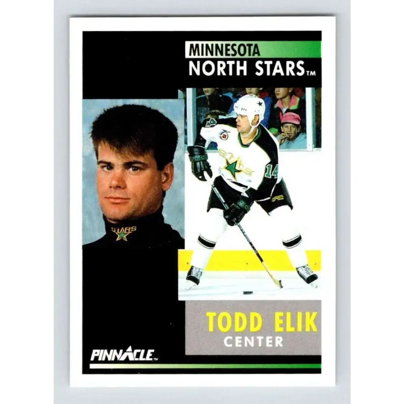 1991-92 Pinnacle #264 Todd Elik NM-MT Minnesota North Stars Hockey Card - Hockey Card Single