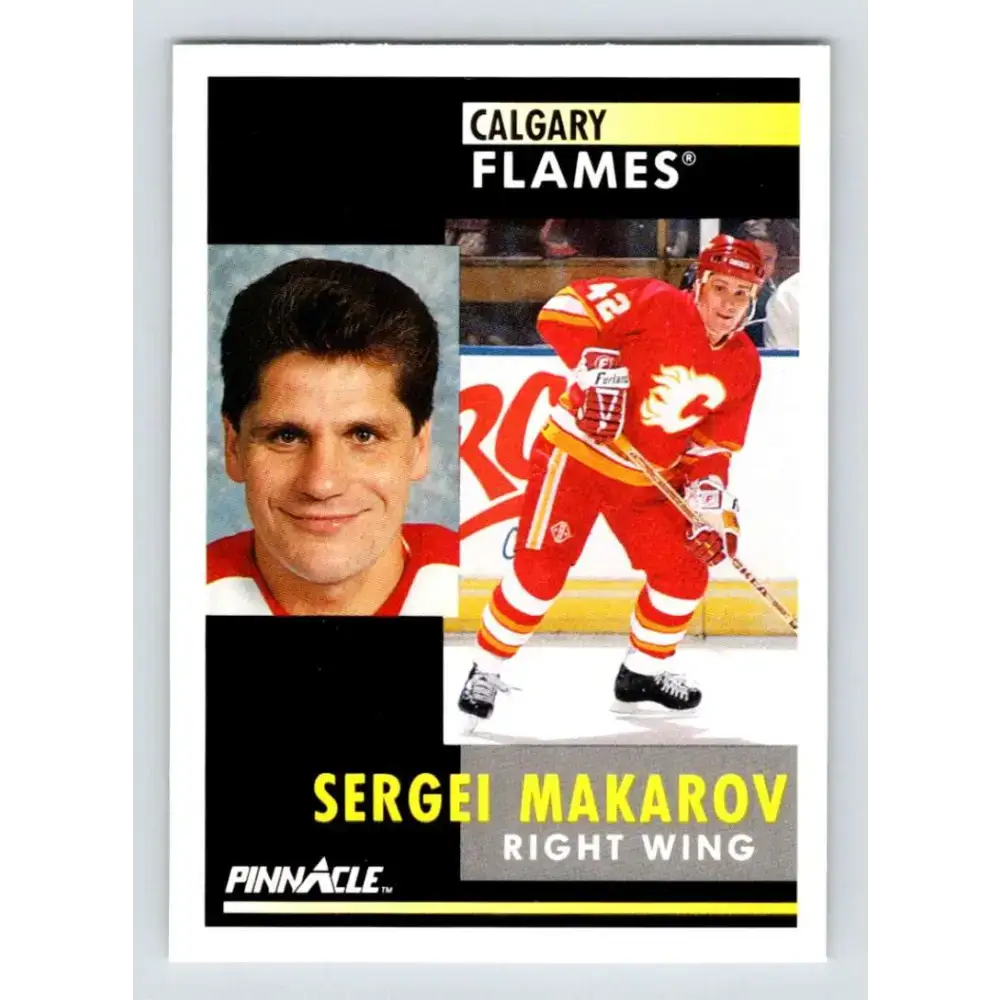 1991-92 Pinnacle #271 Sergei Makarov NM-MT Calgary Flames Hockey Card - Hockey Card Single