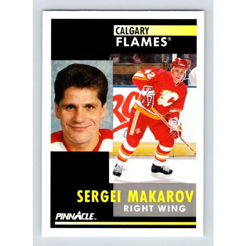 1991-92 Pinnacle #271 Sergei Makarov NM-MT Calgary Flames Hockey Card - Hockey Card Single