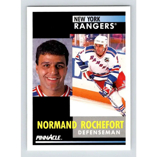 1991-92 Pinnacle #273 Normand Rochefort NM-MT New York Rangers Hockey Card - Hockey Card Single