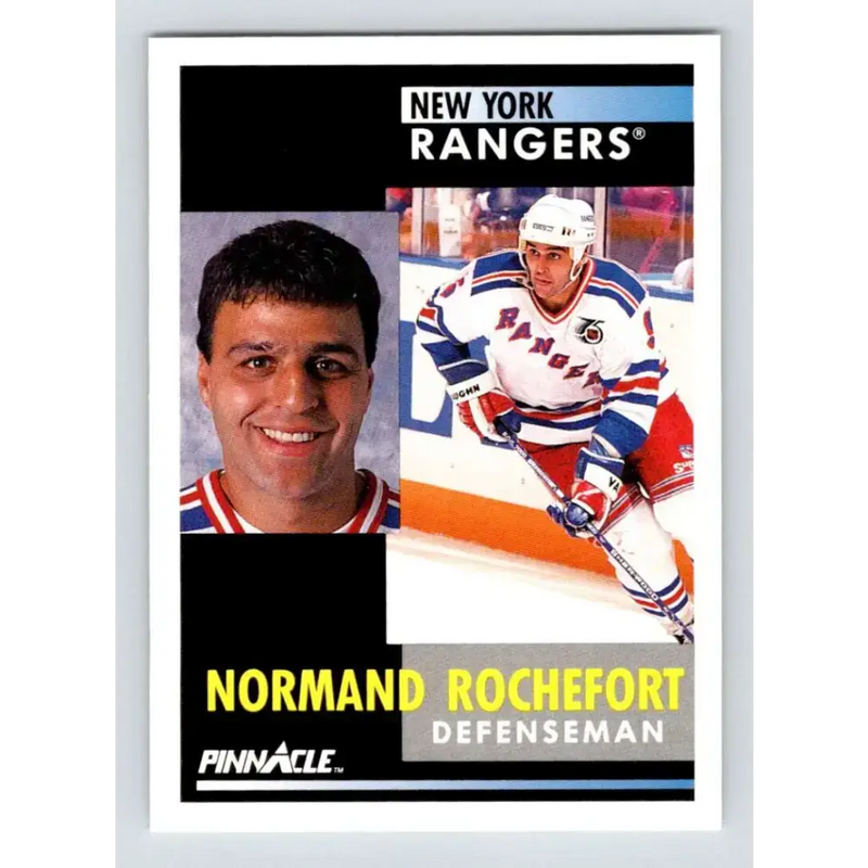 1991-92 Pinnacle #273 Normand Rochefort NM-MT New York Rangers Hockey Card - Hockey Card Single