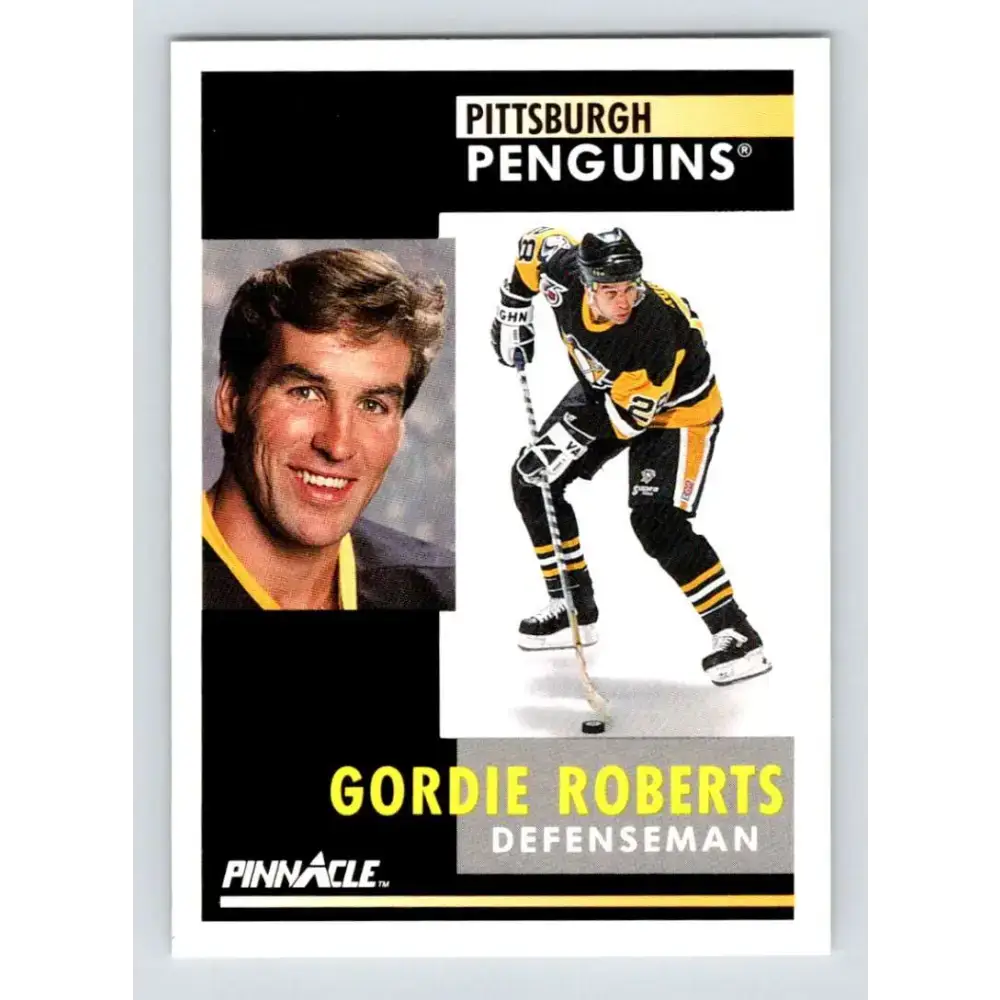 1991-92 Pinnacle #274 Gordie Roberts NM-MT Pittsburgh Penguins Hockey Card - Hockey Card Single